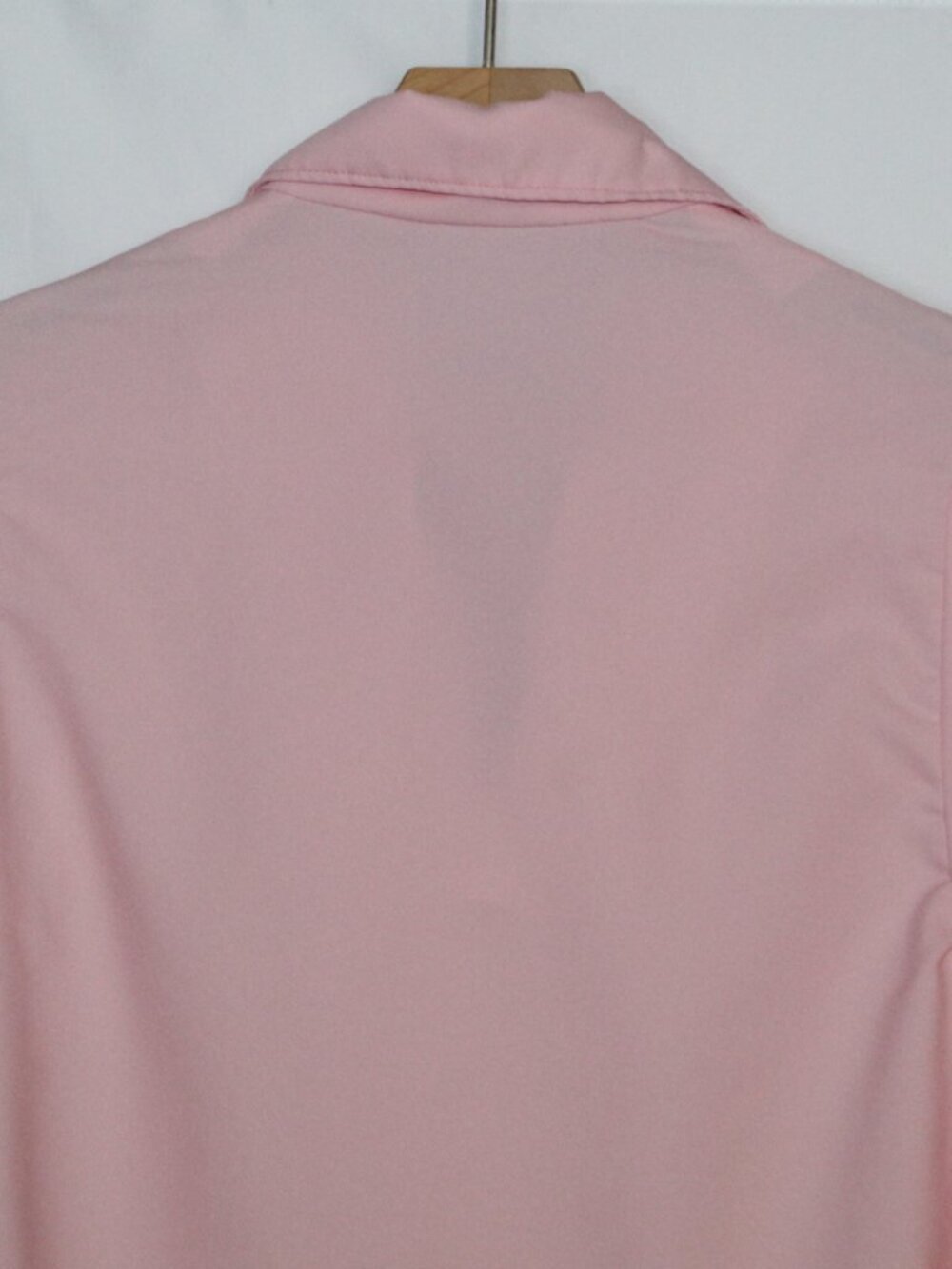 Vintage 70s women's blouse pink handmade pointed collar floral embroidered - Picture 6 of 11